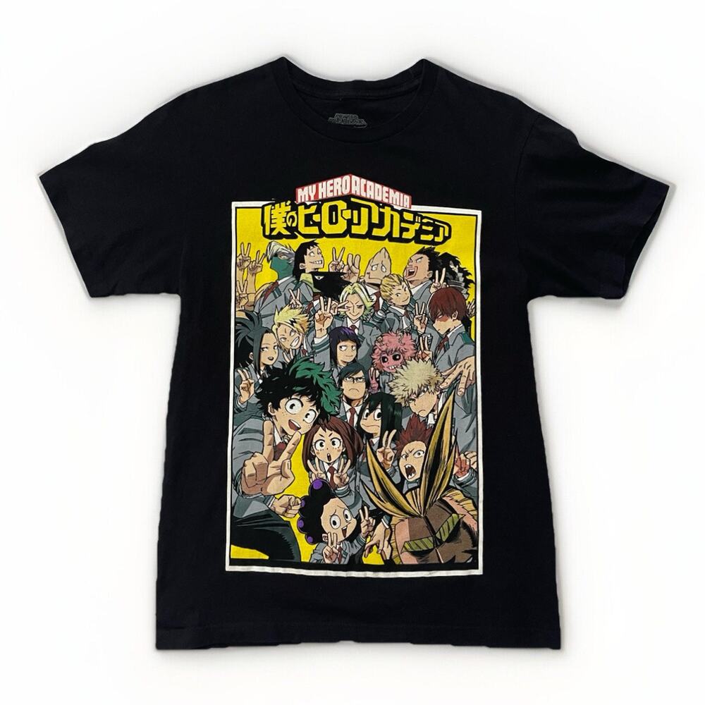 Men's Funimation My Hero Academia T-Shirt Size S Black Anime Manga Animation